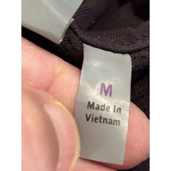 Athleta Empowerment Tank Top Size Medium Stretchy Black Strappy Back Camisole - Picture 4 of 6